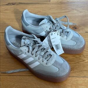 Adidas Sambae in Gray and White